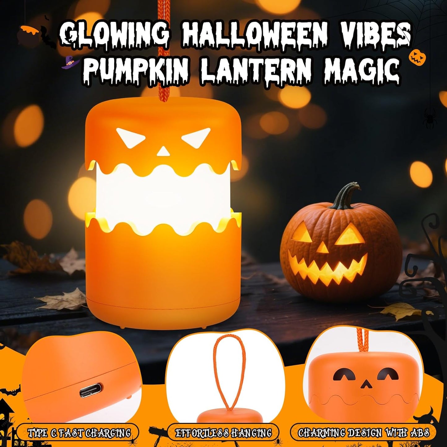 Enchanting Rechargeable Pumpkin Lantern™