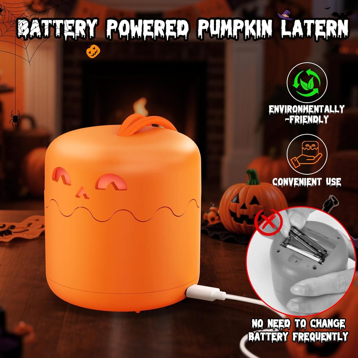 Enchanting Rechargeable Pumpkin Lantern™